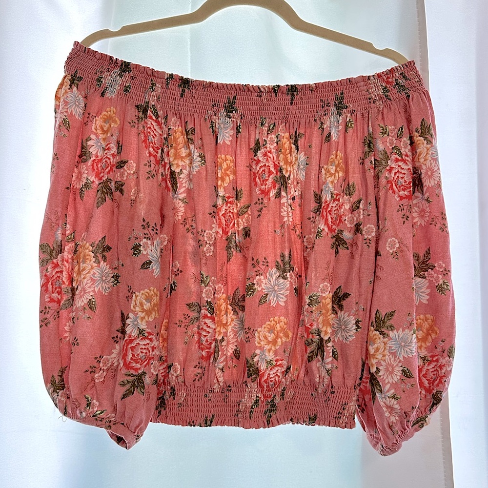 Floral Top Off-the-shoulder Blouse